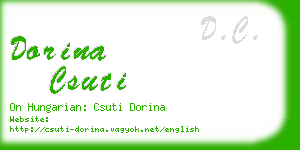 dorina csuti business card